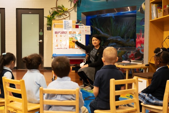 Karter Schools teacher addressing her elementary students